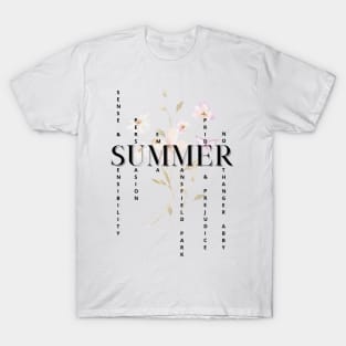 SUMMER - Jane Austen novels design T-Shirt